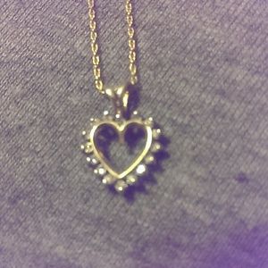 Gold Embellished Heart Necklace