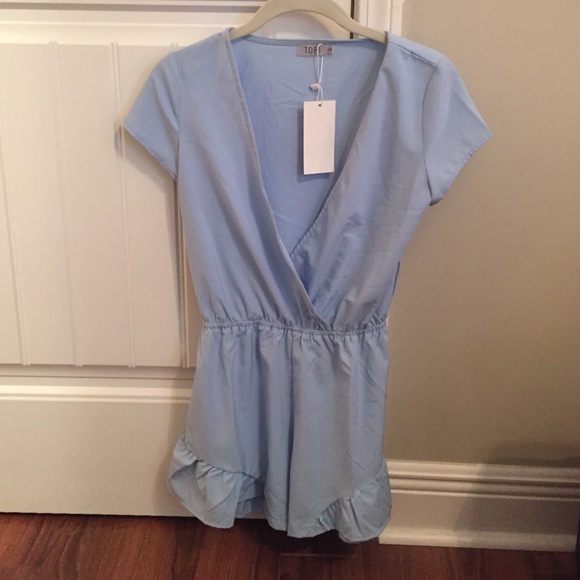 Blue Tobi Short Sleeve Romper