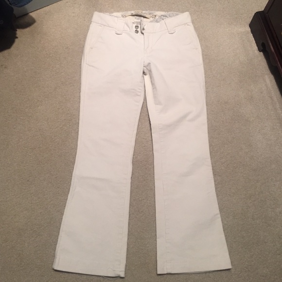 White corduroy pants