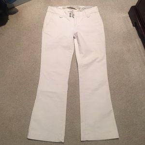 White corduroy pants