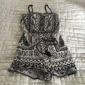 Black and white Romper