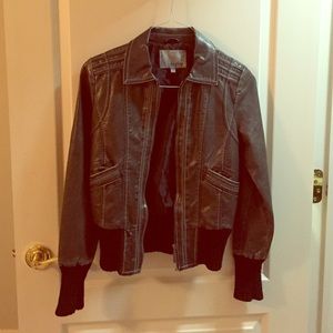 Pleather biker jacket