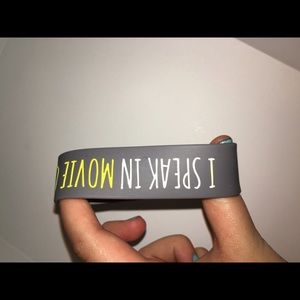 "i speak in movie qoutes & song lyrics" bracelet