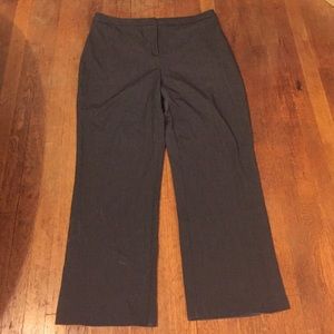 Grey stretch dress pants and black loft top bundle