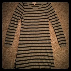 Banana Republic Black and Gray sweater dress