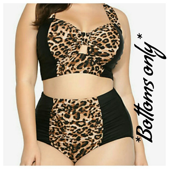 Torrid hi waist plus size bikini leopard - Picture 3 of 4
