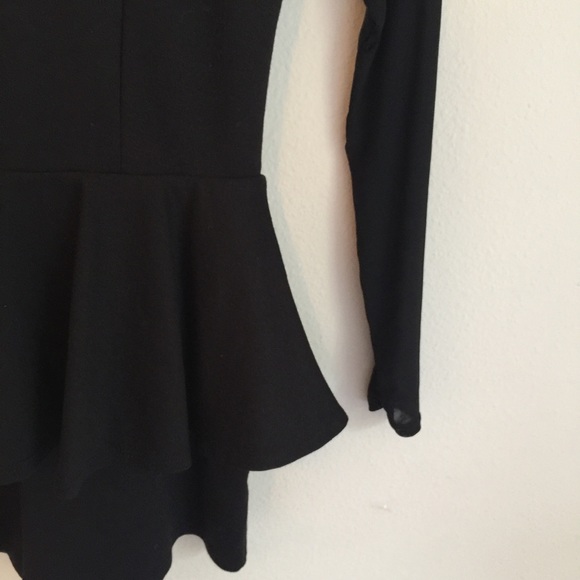 mesh peplum romper shorts
