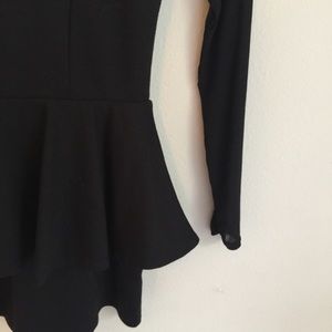 mesh peplum romper shorts