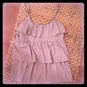 Deja Vu Layered Tank Top Medium Gray