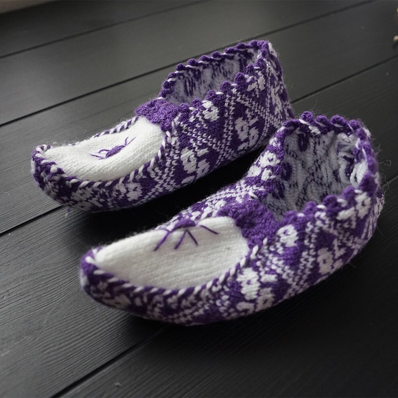 Handmade knit socks