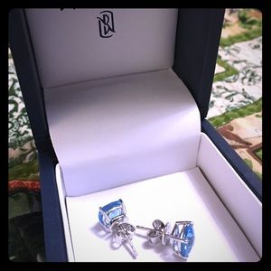 Guaranteed Auth Blue Nile Swiss Blue Topaz Cushion