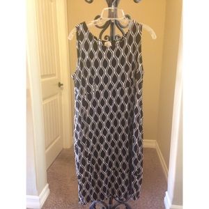 Very stylish black and white dress