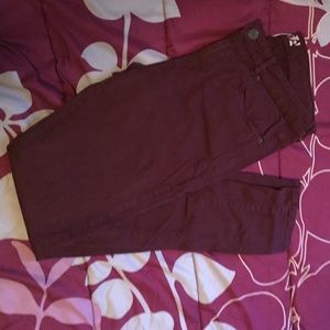 Burgendy High Wasted Jeggings/ Size 12