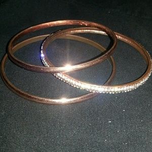 Rose gold bangle bracelets