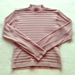 Mauve Cropped Turtle Neck Sweater