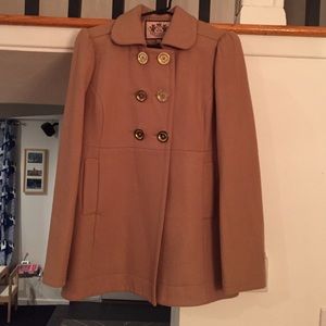Juicy Couture wool camel pea coat