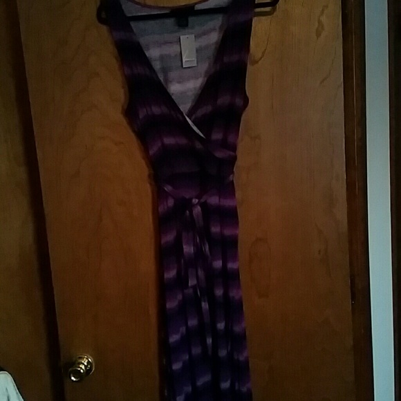 Tie-dye colored wrap dress