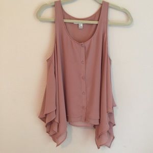 buttonup flowry tank