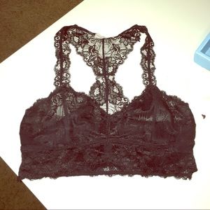 Black lace bralette / Bandeau
