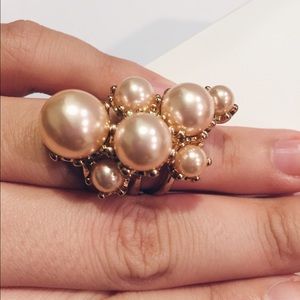 Pink pearl ring