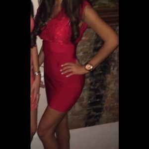 Bebe bodycon red dress