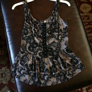 Lace Print peplum top Lace Print peplum top