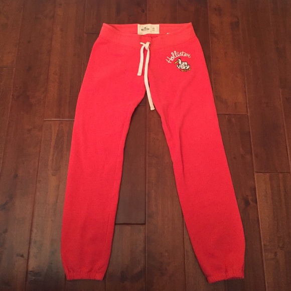 Coral jogger sweatpants size xs Hollister