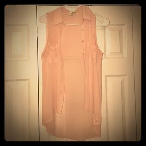 Button up, collar tunic top