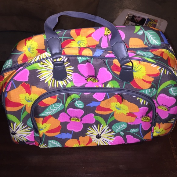 Authentic Vera Bradley rolling duffel bag