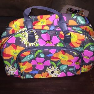 Authentic Vera Bradley rolling duffel bag