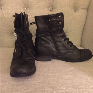 Black combat boots **lowered price!**