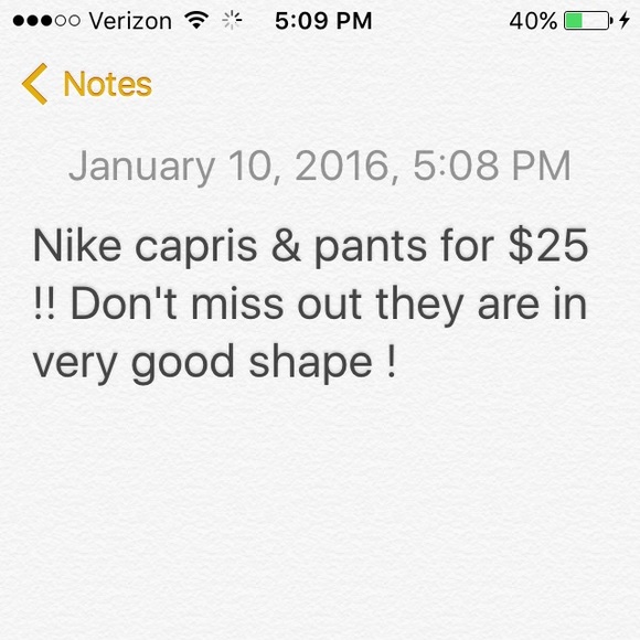 Nike capris and pants