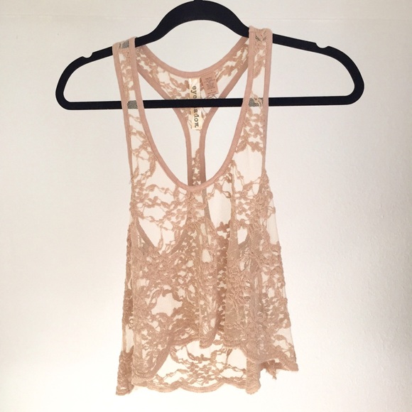 Beautiful Tan Lace Top