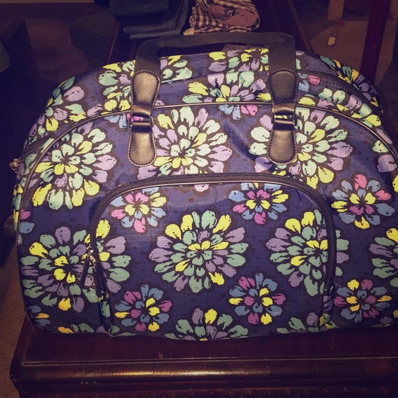 Authentic Vera Bradley rolling duffel bag