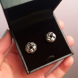 Silver Twist Earrings