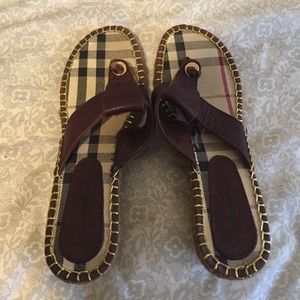 Burberry wedge sandals