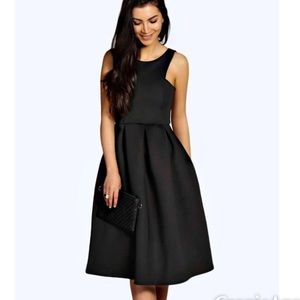 Black midi dress