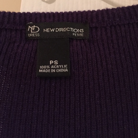 PURPLE sweater dress with sleeves! CUTE! - Picture 2 of 2