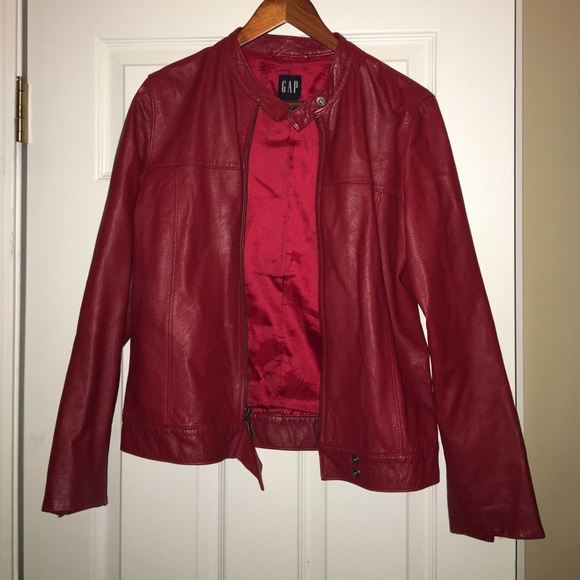 GAP Red Leather Jacket