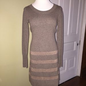 Fitted Sweater Dress in Fawn