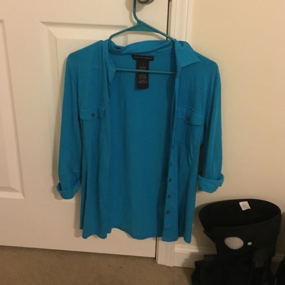 Blue button up shirt