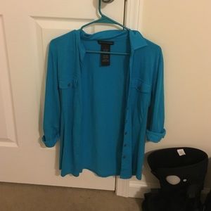 Blue button up shirt