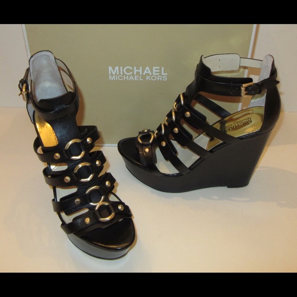 Michael Kors Nadine Gladiator Wedge Sandal 8.5 NIB