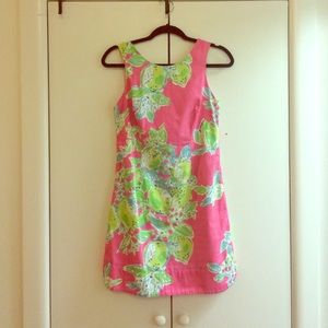 Lilly Pulitzer Delia Shift in Hotty Pink Lemonade