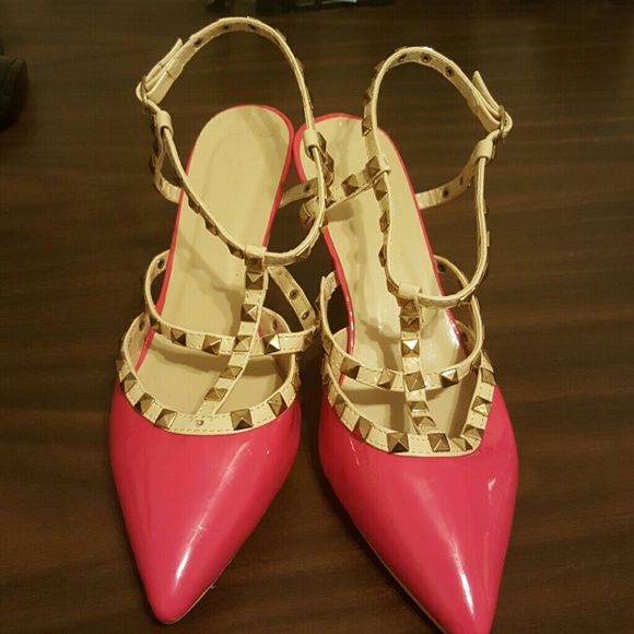 Pink Studded Heels