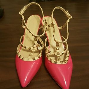 Pink Studded Heels