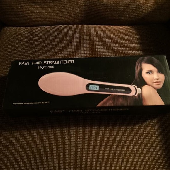 Hair straightening brush