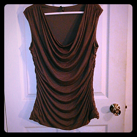 Lilac Ruched Sleeveless Blouse