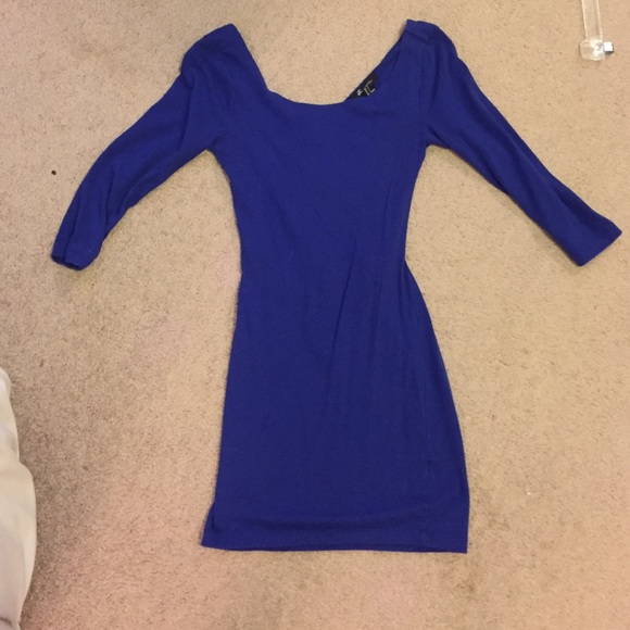 Medium blue colored dress