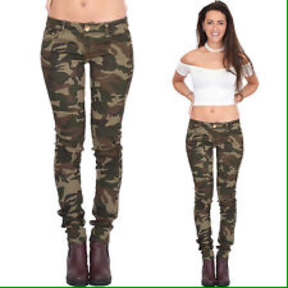 Skinny jeans (army print)